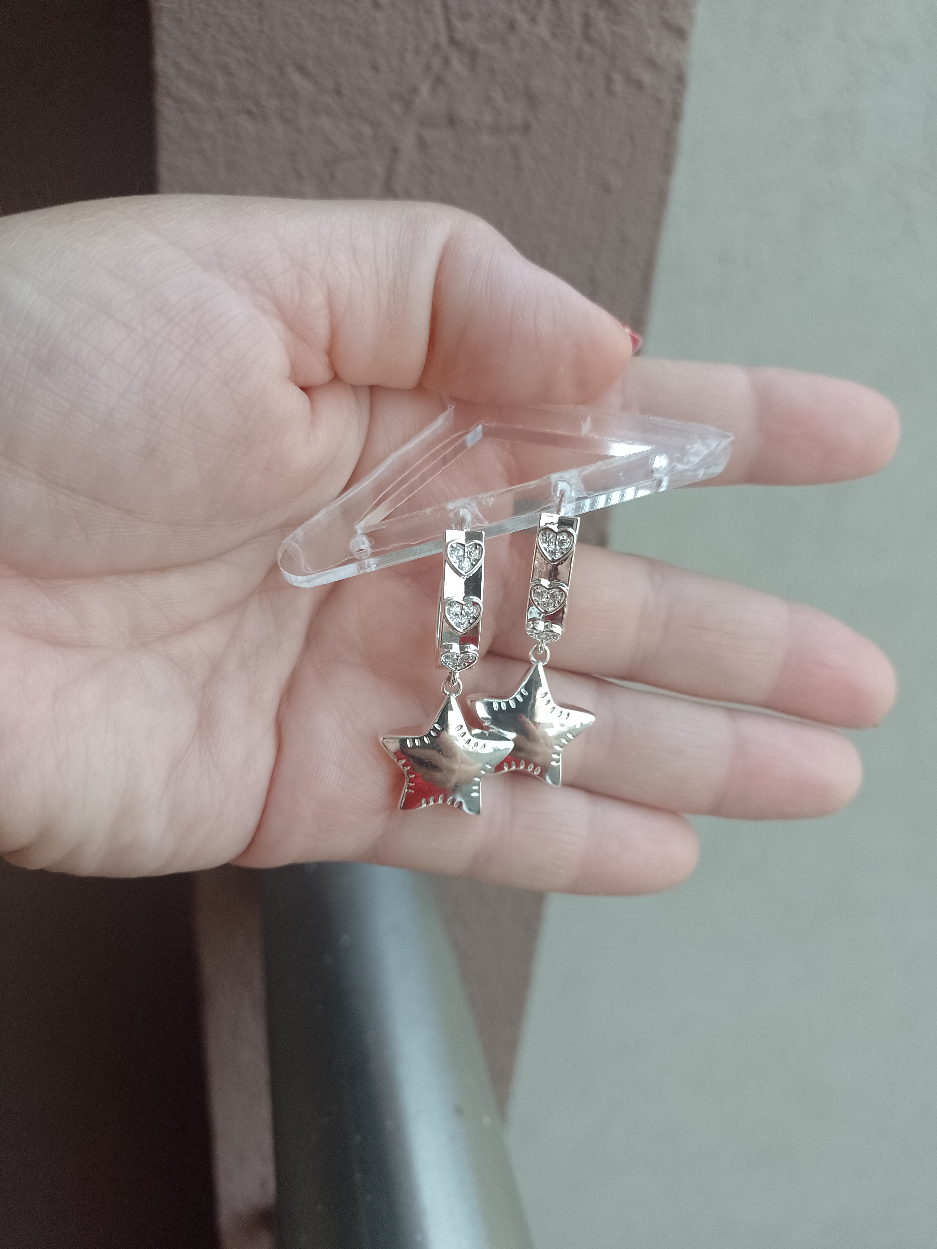 Aros colgante con strass